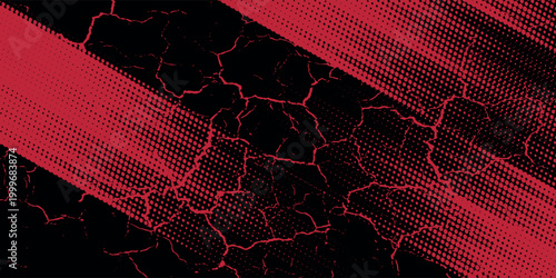 abstract speed lines style red color halftone banner design template. vector illustration