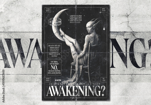 Brutalist Gothic Surreal Art Poster Template Set