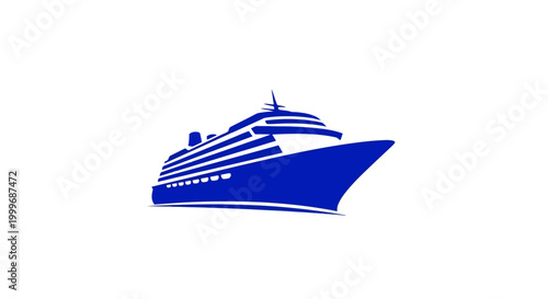 Cruise ship sailing on the ocean.