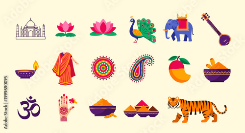 Vibrant Cultural Collection: Traditional Icons and Symbols of a Rich Heritage