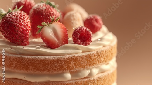 luxury cake dessert strawberries raspberries pastry advertising cinematic macro studio photography elegant patisserie