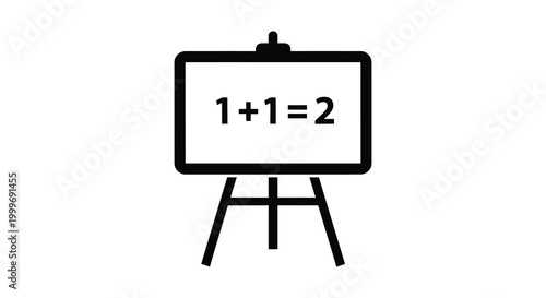 blackboard with basic math equation silhouette high quality professional detailed modern elegant stylish clean crisp vibrant colorful digital creative innovative contemporary