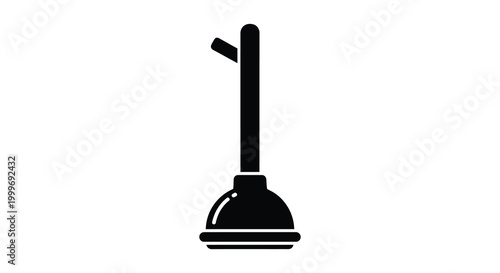 plunger silhouette on white background high quality professional detailed modern elegant stylish clean crisp vibrant colorful digital creative innovative contemporary premium