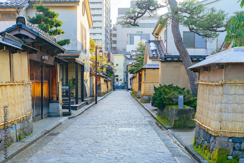 朝の長町武家屋敷跡界隈