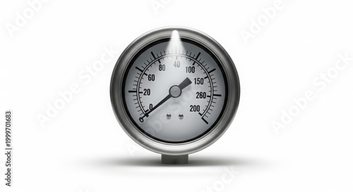 Analog Pressure Meter Dial Gauge with High Range Scale and Metal Construction for Precise Industrial and Medical Monitoring