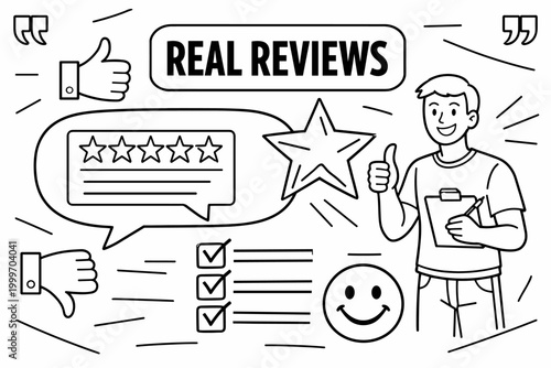 Customer feedback and satisfaction survey with positive and negative ratings