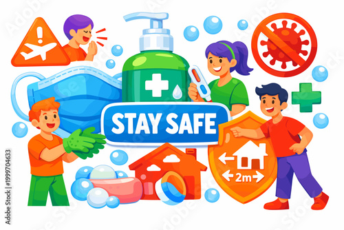 Stay safe with hygiene and social distancing measures to prevent illness