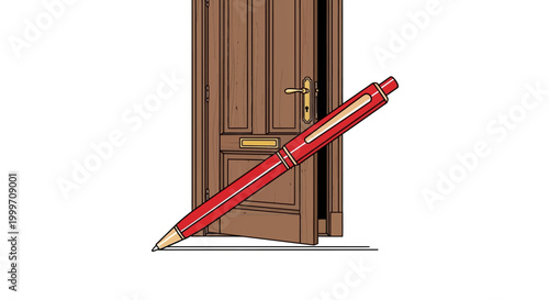 Quadro su tela Red pen leans ag
