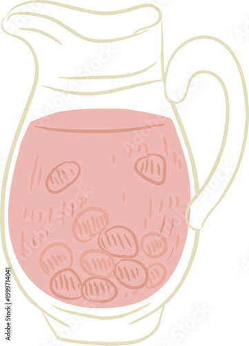 Pitcher With Fruit Punch Crayon