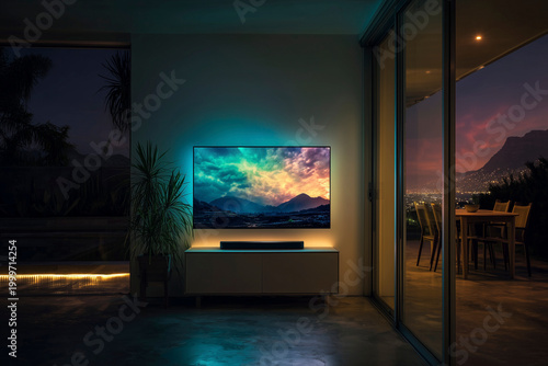 Night Living Room TV