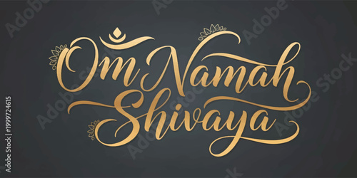 Om Namah Shivaya mantra symbol.