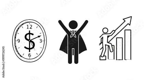 Achieving business growth time management success and climbing towards financial prosperity