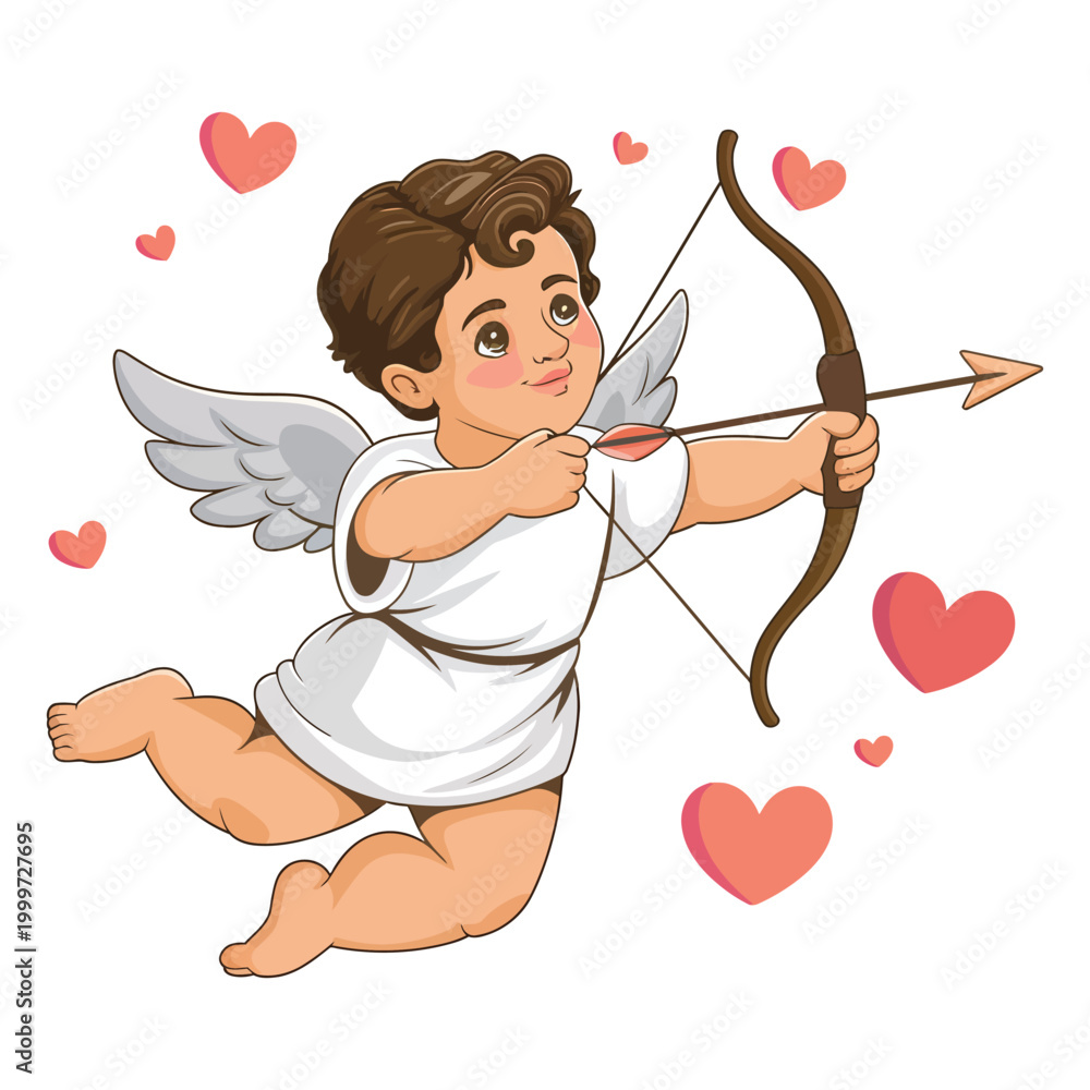 Fototapeta premium cupid with bow and arrow