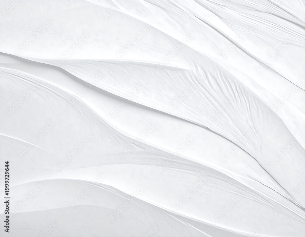 Obraz premium White fabric is draped, creating folds and shadows. Light and airy, it evokes a sense of movement and softness
