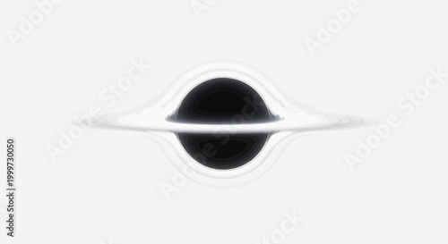 Dynamic Illustration of a Supermassive Black Hole with an Intense Gravitational Light Effect and Accretion Disk in Space