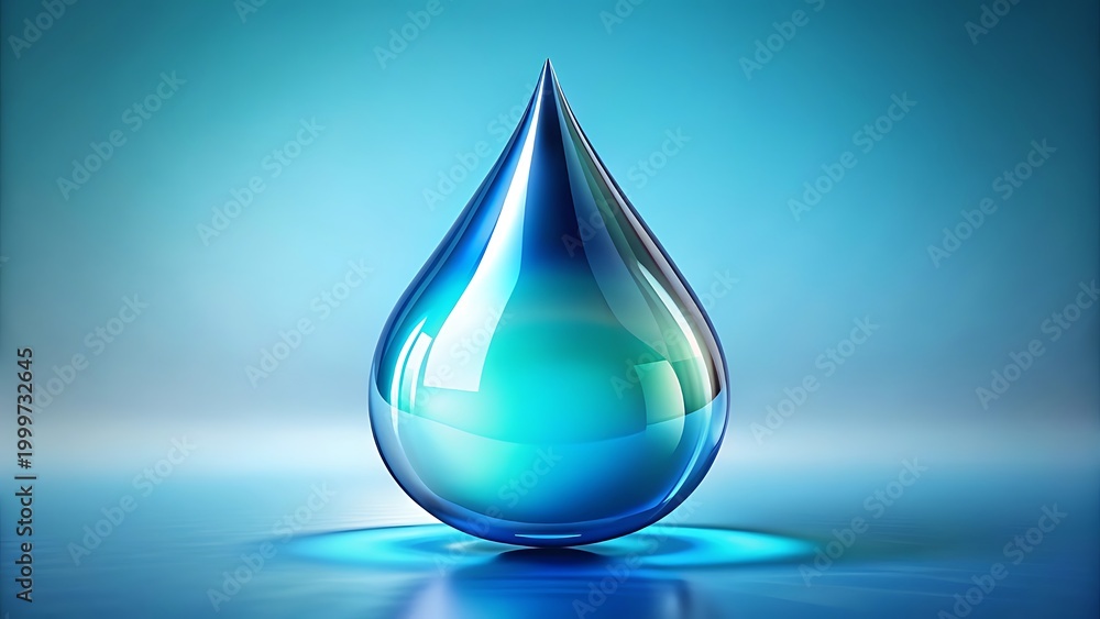 Fototapeta premium Water droplet illustration
