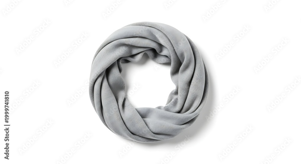 Naklejka premium A stylish scarf is isolated on white background