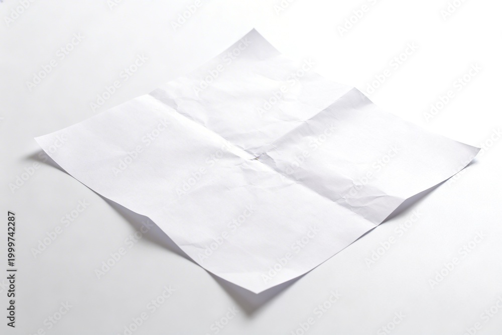 Obraz premium Crumpled white paper on surface