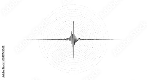 Sound wave pattern on white background.