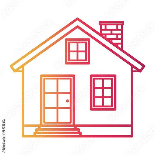 house Line Gradient Icon