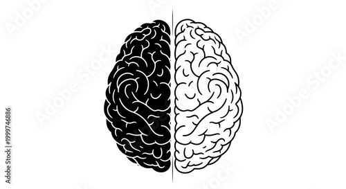 Duality of Brain: Black and White Hemispheres, Concept of Thought and Mind