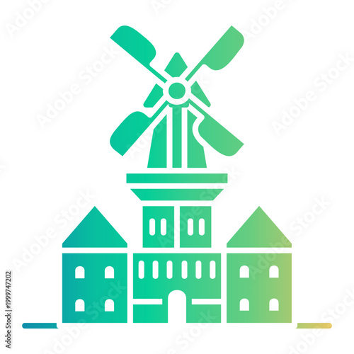 amsterdam landmark Gradient icon