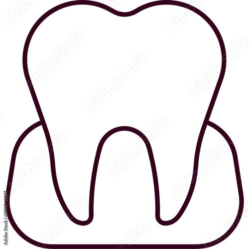 Human Tooth Dental Anatomy Flat Illustration