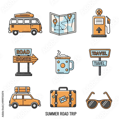 Travel Summer Road Trip Vacation.