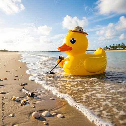 Rubber Ducks Beach Adventure - A Whimsical Treasure Hunt by the Sea.