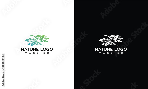 Nature Logo with Leaf Design