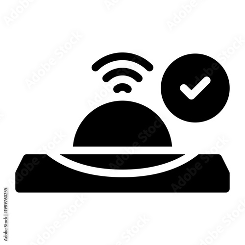 motion sensor glyph icon