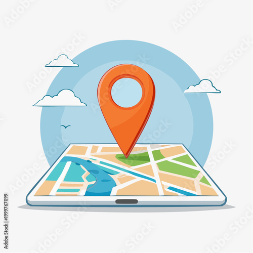 Location Pin on Digital Map