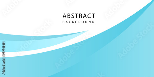 Abstract Blue Wave Background With Smooth Curves And Gradient Design For Modern Presentations