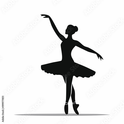 Silhouette of a Ballerina Dancing