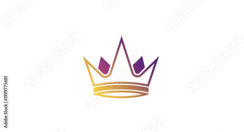 Elegant Crown Illustration with Gold and Purple Accents.