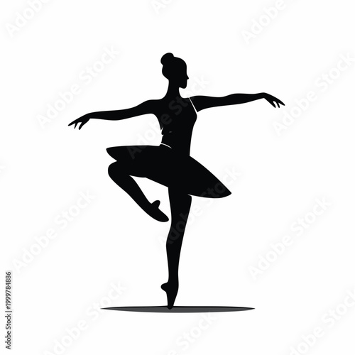 Silhouette of a Ballerina Dancing