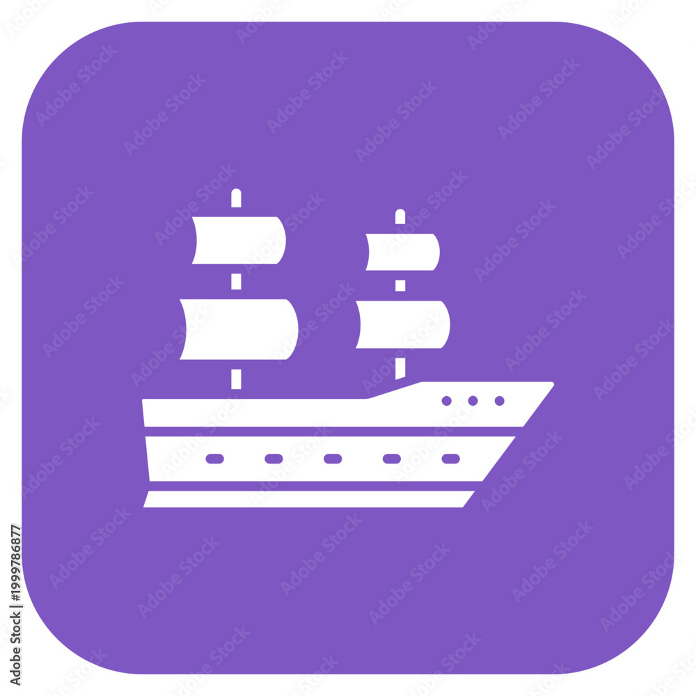Naklejka premium Pirate Ship Icon