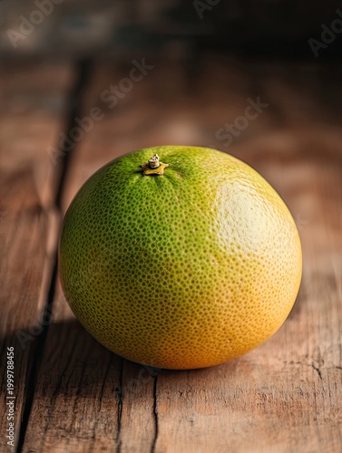 pomelo isolated on wooden background