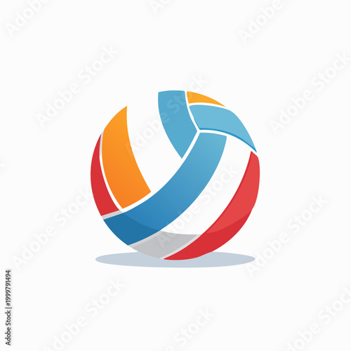 Abstract Volleyball Icon