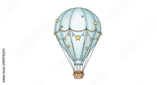 Colorful hot air balloon ride.