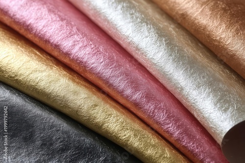 Elegant Metallic Paper Textures Rose, Gold, Silver, Bronze