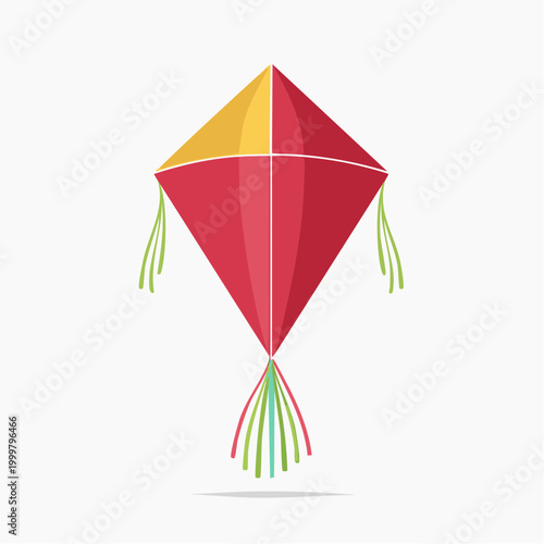 Red and Yellow Diamond Kite Illustration