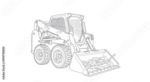 Heavy duty skid steer loader machine.