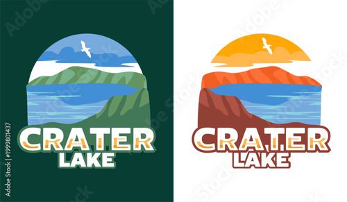 Crater Lake National Park with beautiful and charming lake views