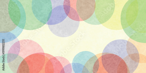 Colorful Overlapping Circles Pattern Abstract Background