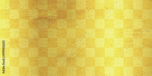 Gold Japanese Style Checkered Pattern Background Texture