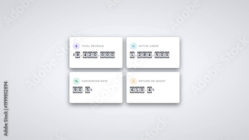 Financial Dashboard with Motion Ticker Tape Displaying Market Data