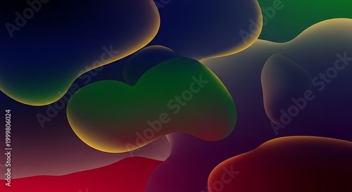 Vibrant abstract background with colorful glowing shapes