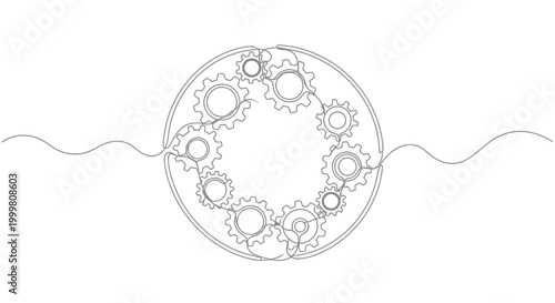 Gears mechanism industrial machine part.