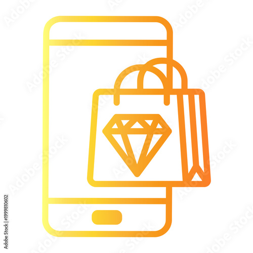online shop Line Gradient Icon